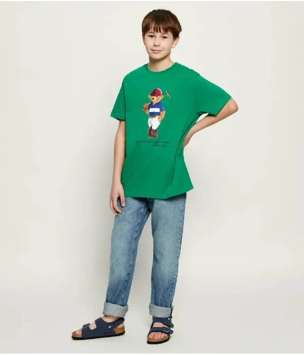 Футболка regular fit Polo Ralph Lauren, зеленый — фото 2