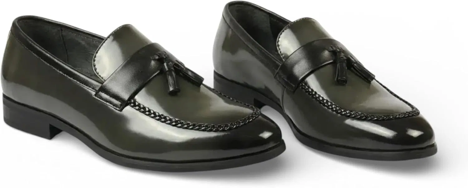 Лоферы мужские из искусственной кожи, зеленый Infinity Leather — фото 4