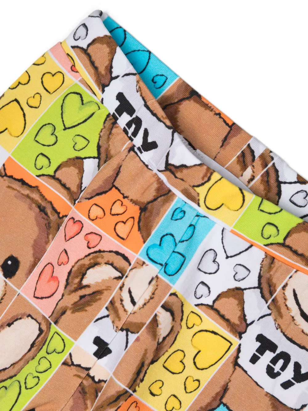 Комплект из топа и блумеров с принтом Teddy Bear Moschino Kids, белый — фото 3