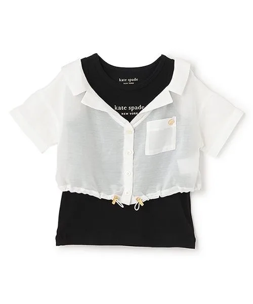 Детский комплект kate spade new york kids: прозрачная рубашка и топ
