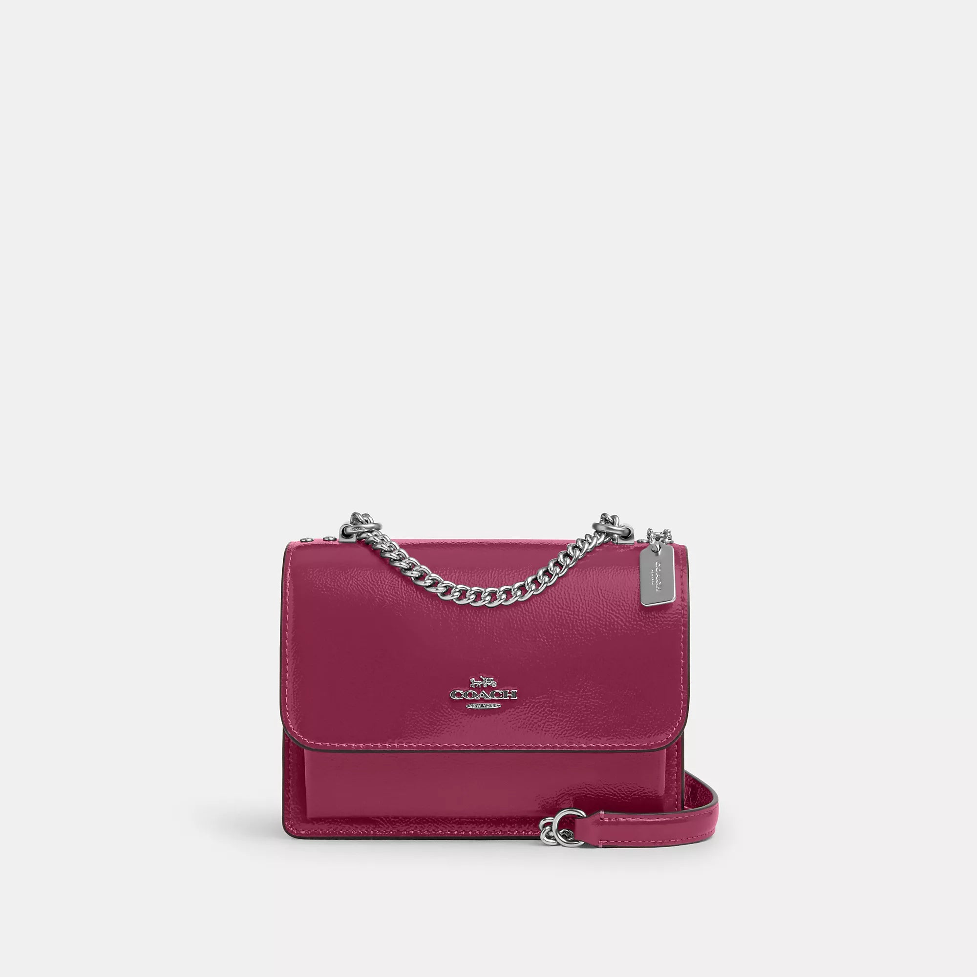 

Миниатюрная сумка через плечо Coach Outlet Klare, серебряный/розовый