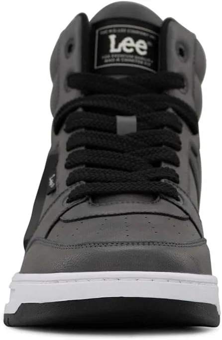 Мужские кроссовки Lee Prescot Mid Trainers, Dark Grey Black — фото 2