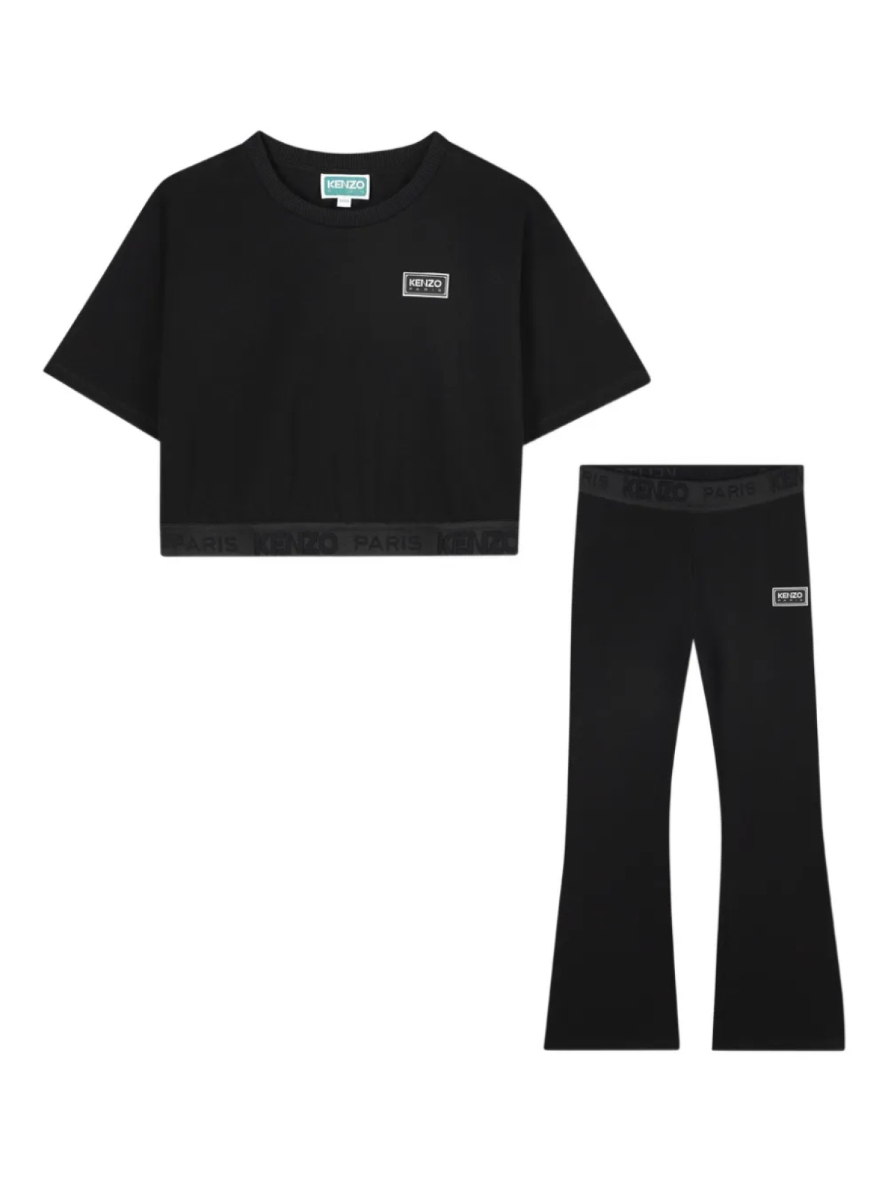 

Kenzo Kids спортивный костюм с логотипом, черный