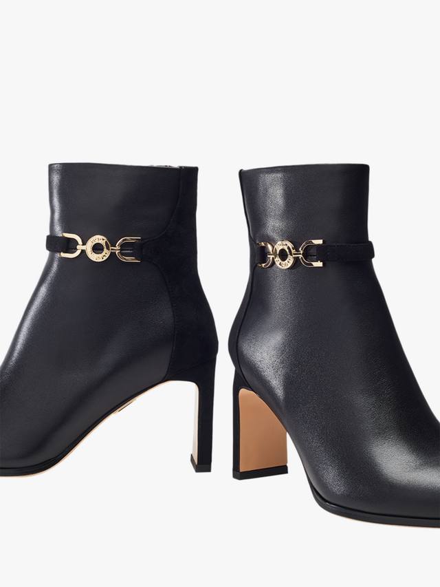Ботинки-стилеты Pallia с острым носком из кожи Moda in Pelle, Black — фото 4