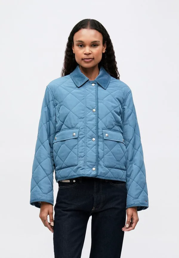 Утепленная стеганая водоотталкивающая зимняя куртка с флагом Tommy Hilfiger, Cyclone Haze