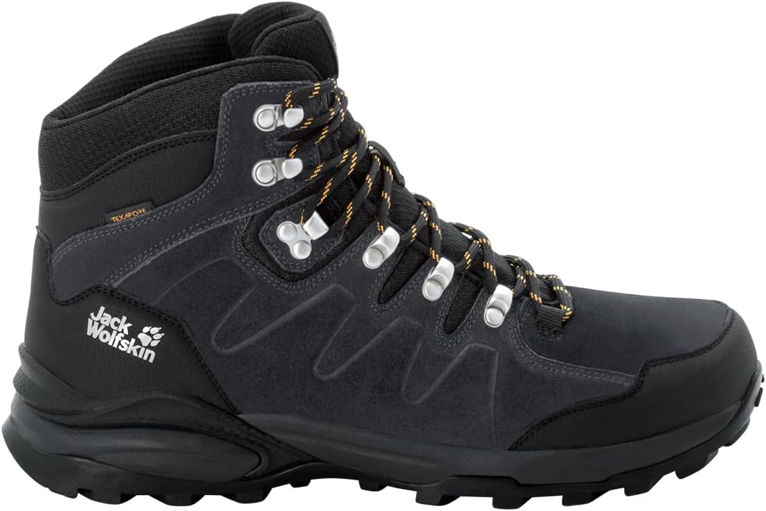 Мужские ботинки Jack Wolfskin Refugio Texapore Mid, Phantom/Burly Yell — фото 2
