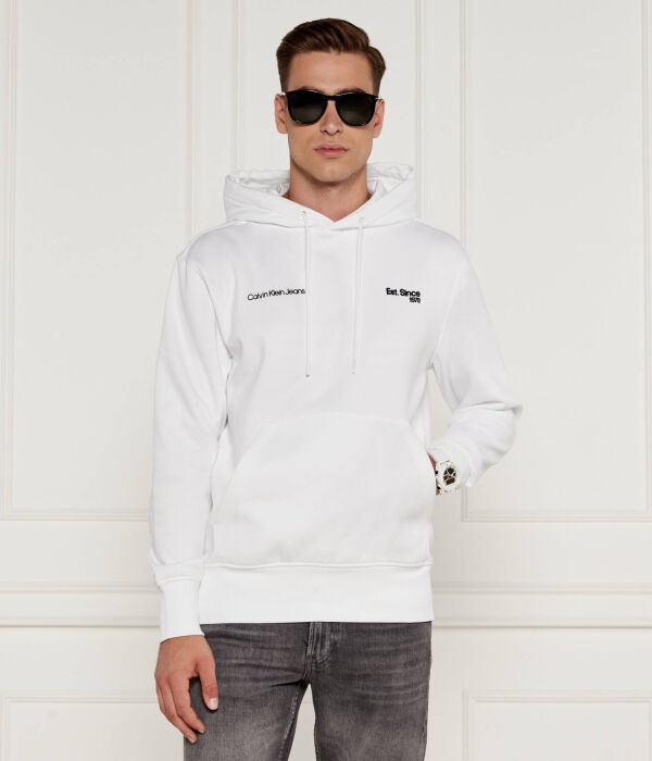 

Толстовка мужская Calvin Klein Jeans с надписью, белый