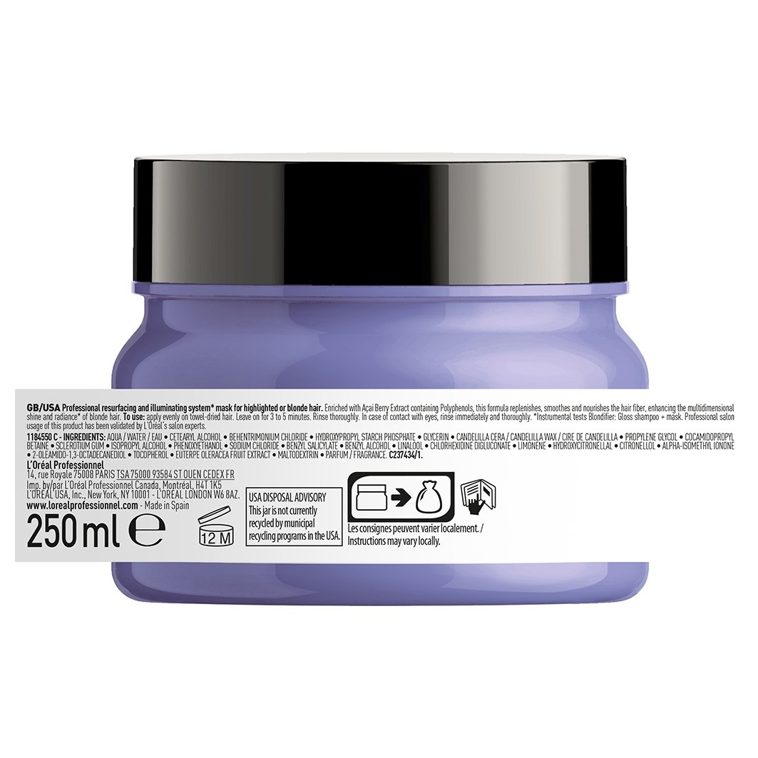 Бальзам для волос serie expert blondifier L Oreal Professionnel Paris, объем 250 мл — фото 4
