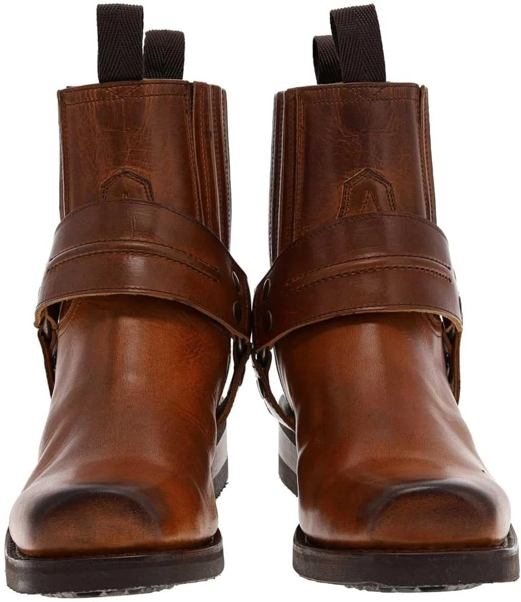 FB Fashion Boots FB Модные ботинки, унисекс, байкерские ботинки, синие низкие байкерские ботинки Goma, кожаные ботинки коричневого цвета — фото 3