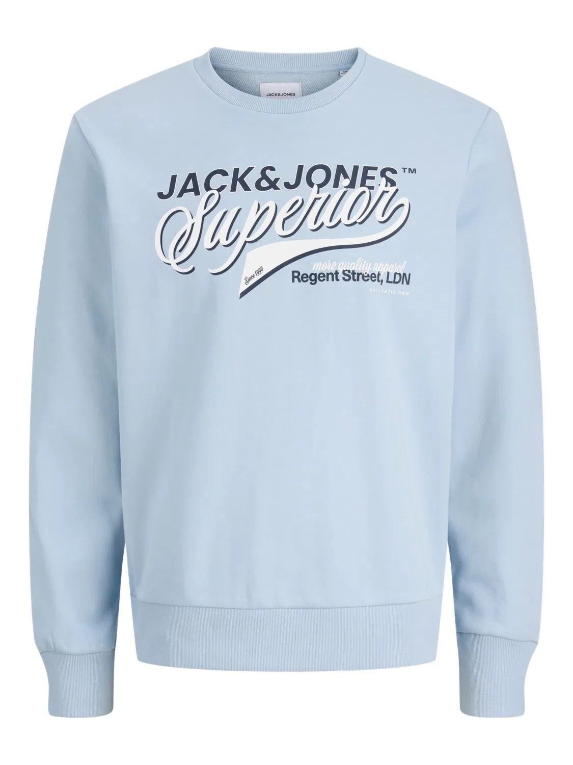 Свитшот с логотипом JACK & JONES Junior, небесно-голубой