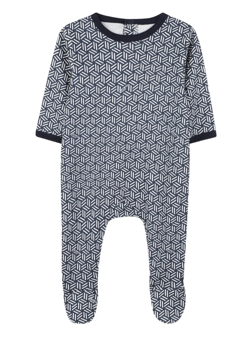 Пижама с геометричным принтом Kenzo Kids, белый — фото 3