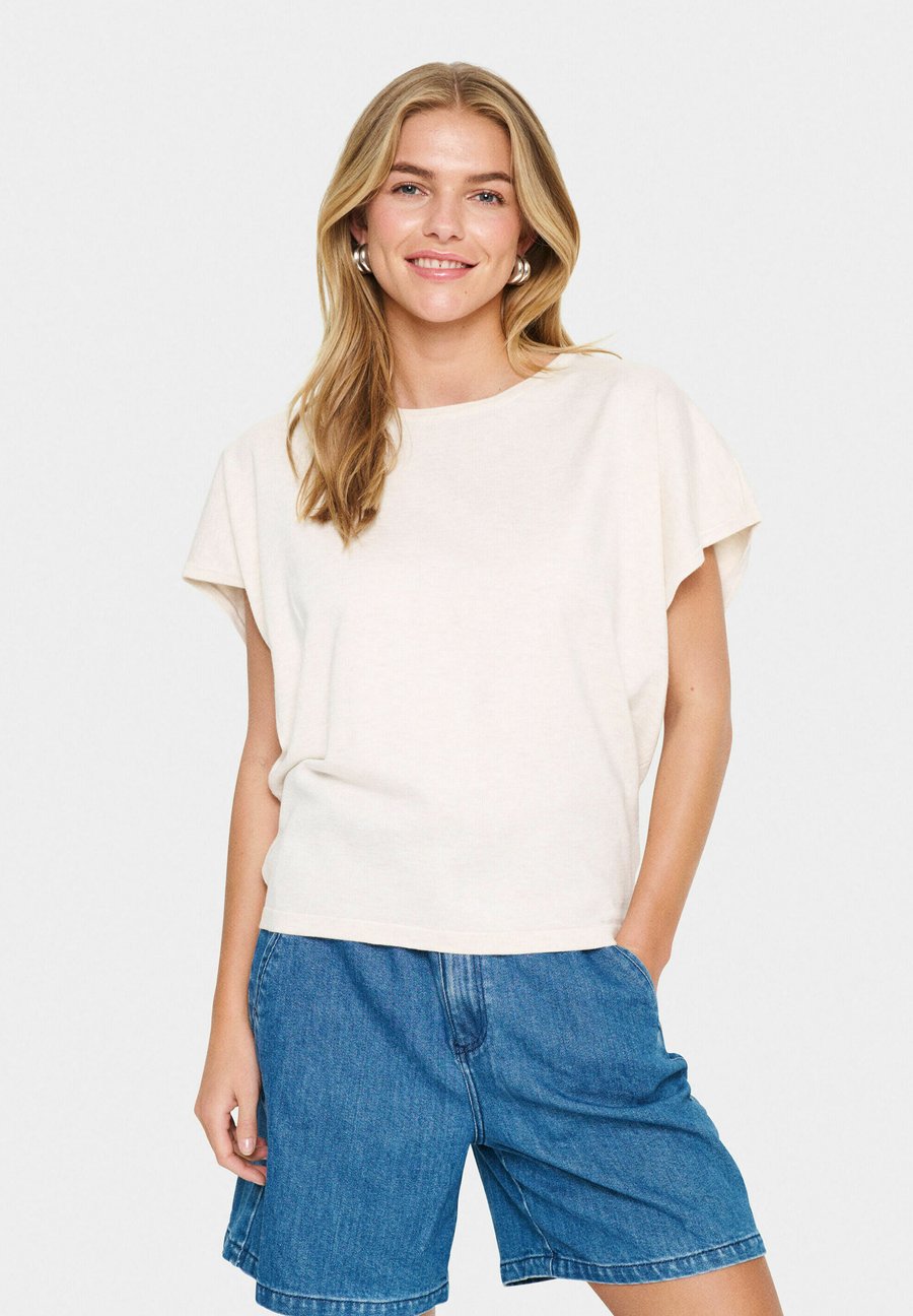 

Футболка Saint Tropez MILASZ R-N SS, Fog Melange/Mottled Beige