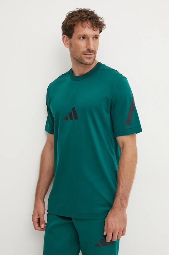 

Хлопковая футболка Z.N.E Adidas, зеленый