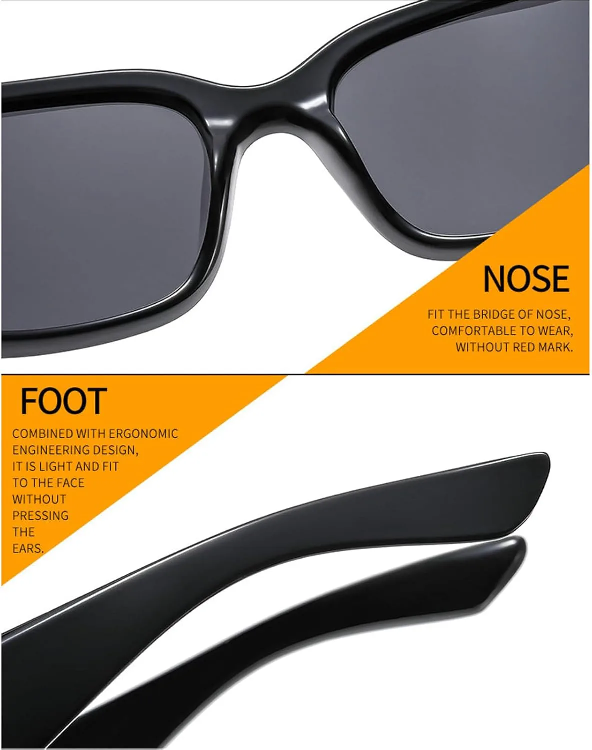 

Солнцезащитные очки Willochra Wrap Around Sports Polarized для мужчин и женщин, модные квадратные солнцезащитные очки, стильные спортивные очки, 2pcs-black&red