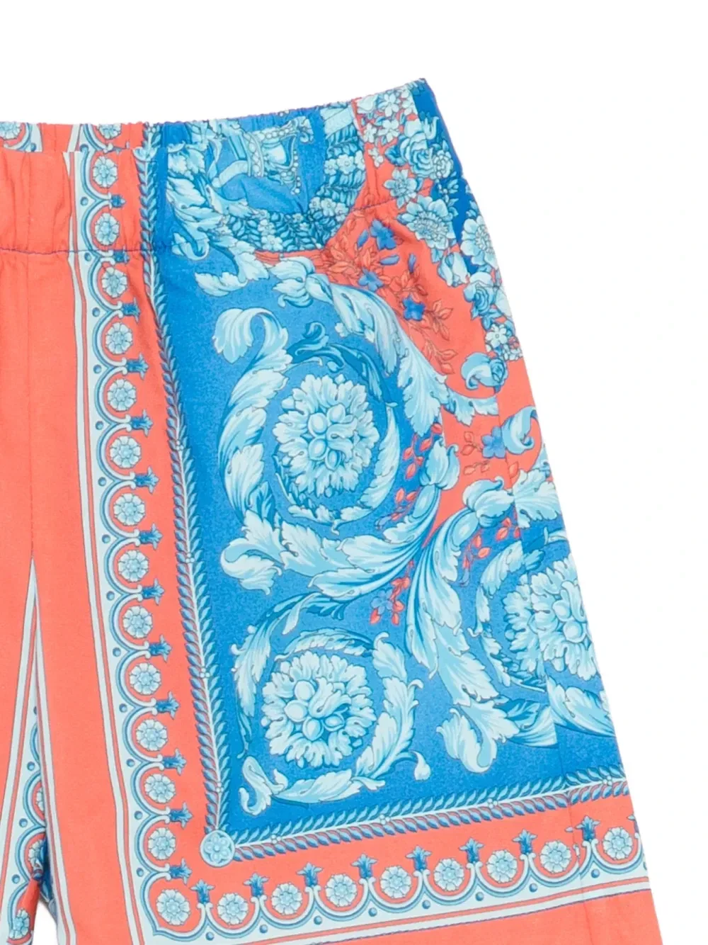 Шорты с принтом Barocco Versace Kids, синий — фото 3