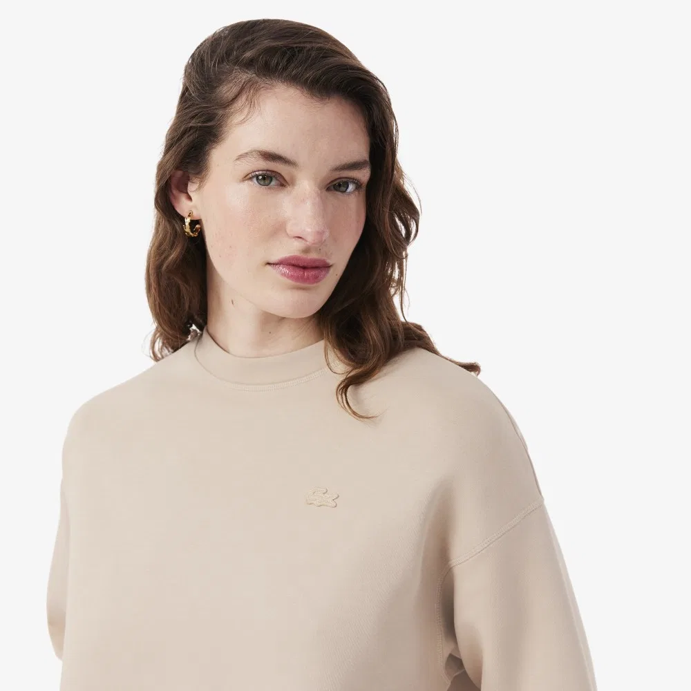 Свитшот Lacoste Double Face, женский, бежевый — фото 2