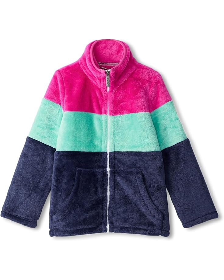 

Флис Hatley Kids Colourblock Stripes Fuzzy Fleece Zip-Up, синий