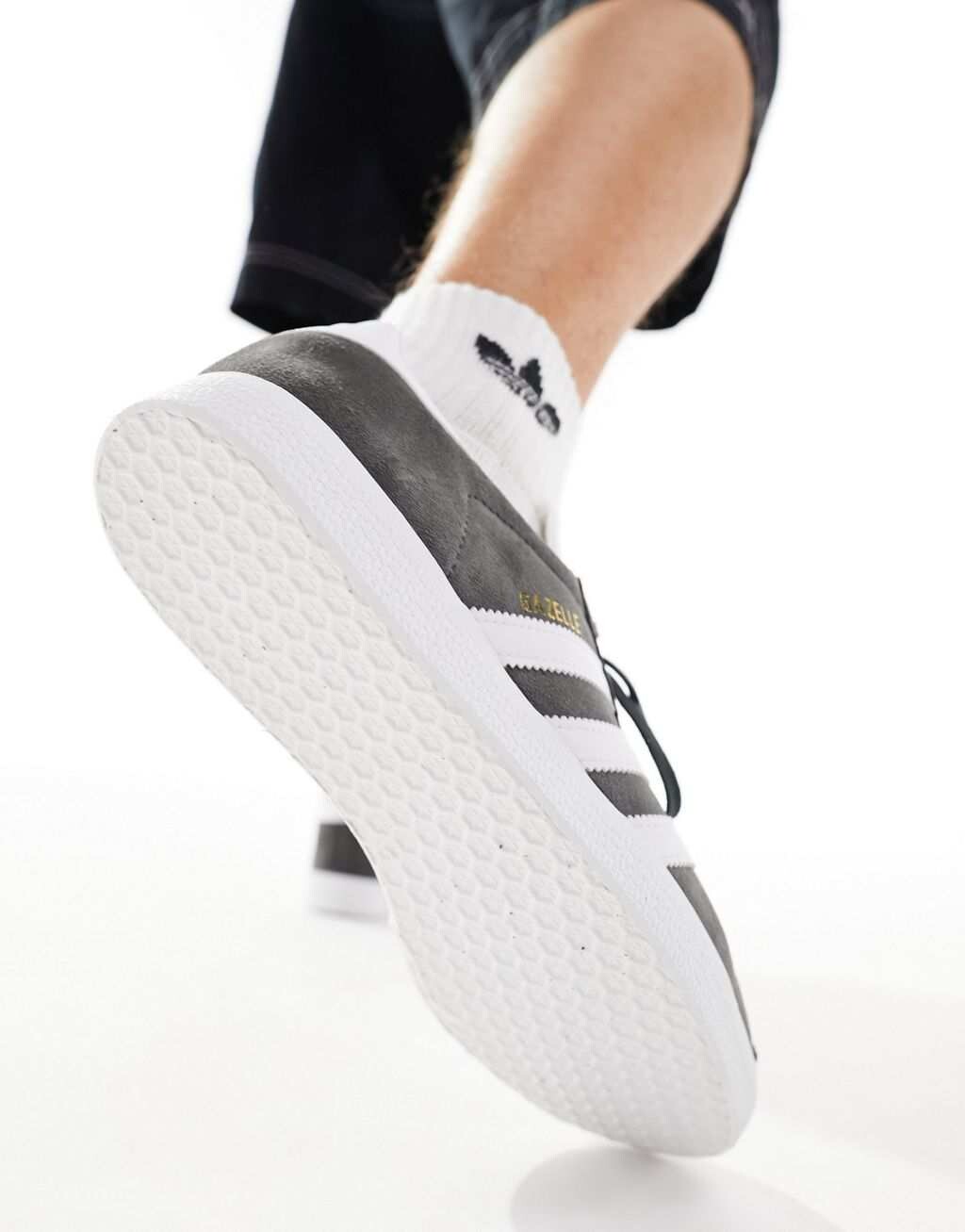 Темно-серые кроссовки adidas Originals Gazelle — фото 3
