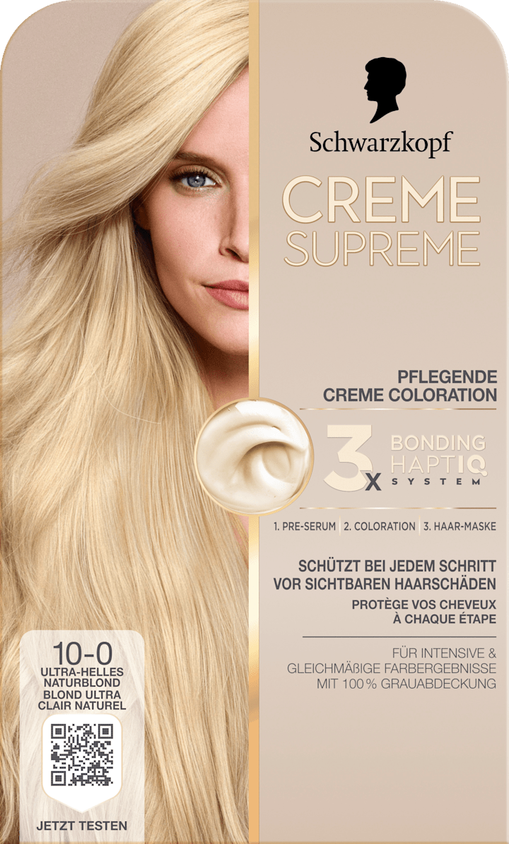 

Краска для волос Schwarzkopf CREME SUPREME Haarfarbe 10-0 Ultra-Helles Naturblond, 1 St