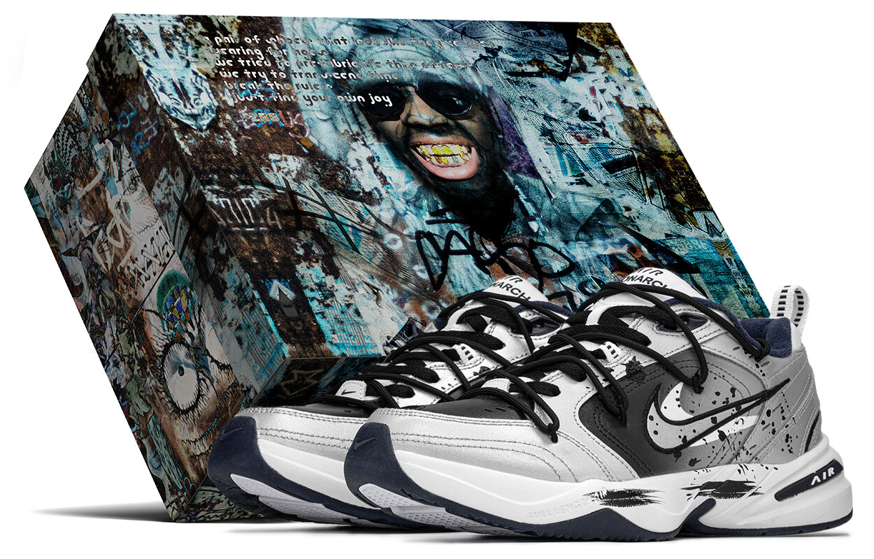 

Кроссовки Air Monarch 4 Chunky унисекс с низким верхом, черный/серебряный Nike