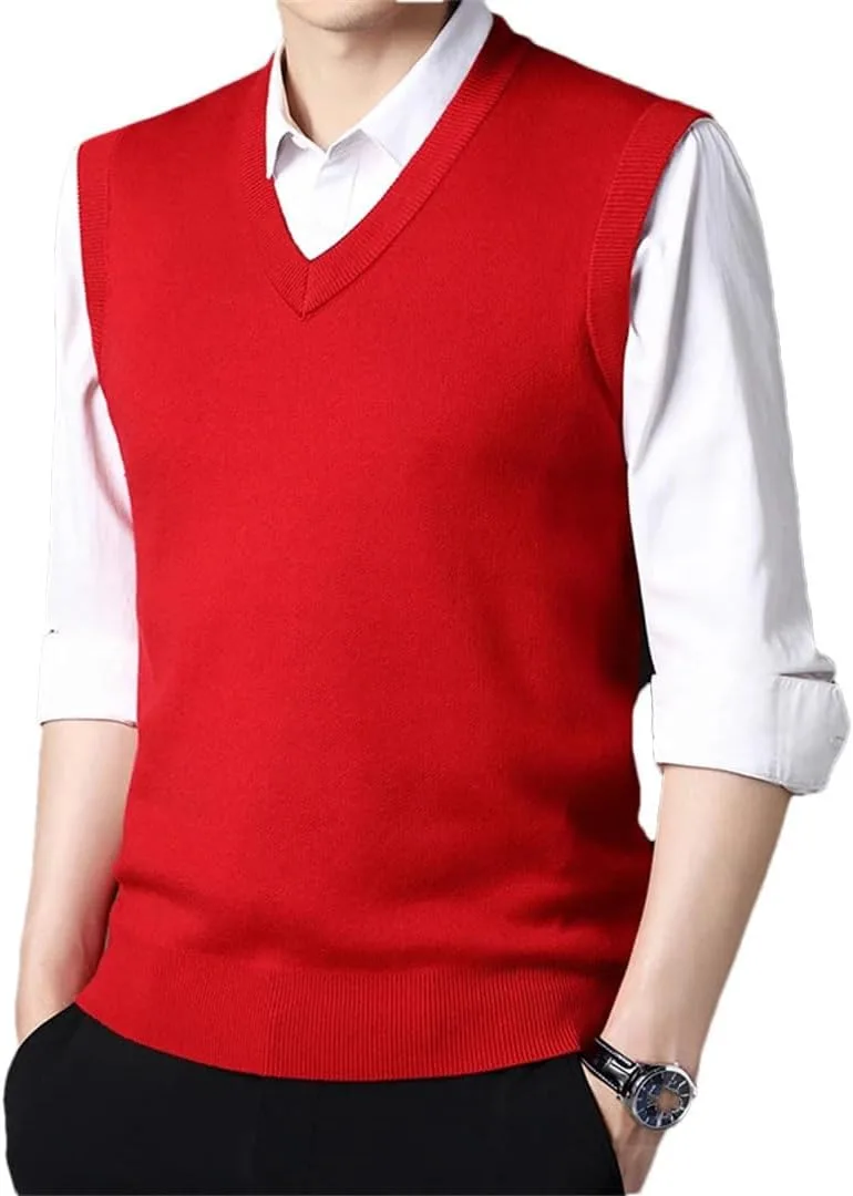 

Мужской жилет-свитер V-образного выреза без рукавов Tdvcpmkk