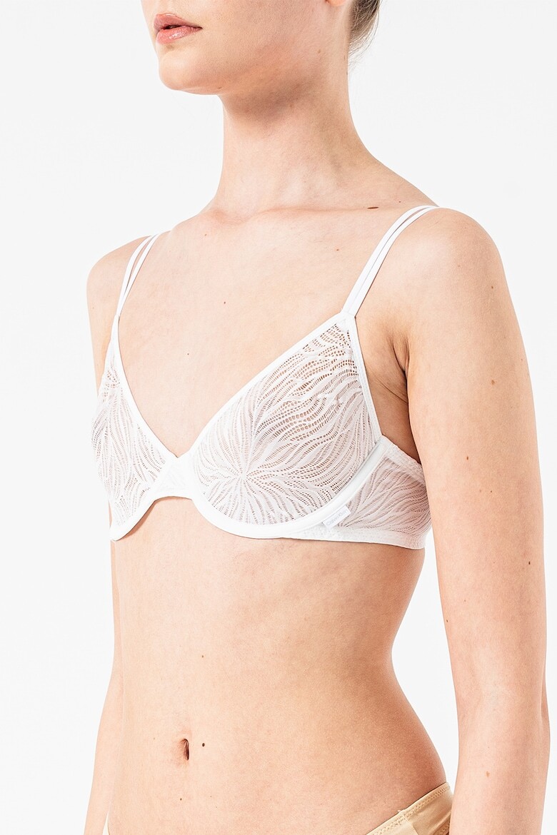 

Ажурный бюстгальтер без подкладки Calvin Klein, белый