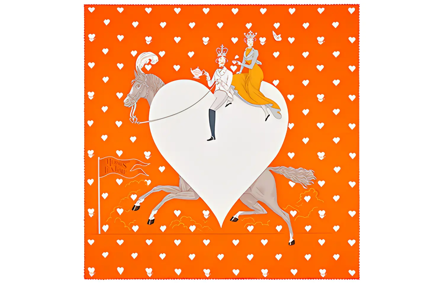 

HERMES Шелковый шарф оранжевый Women's Orange, Orange