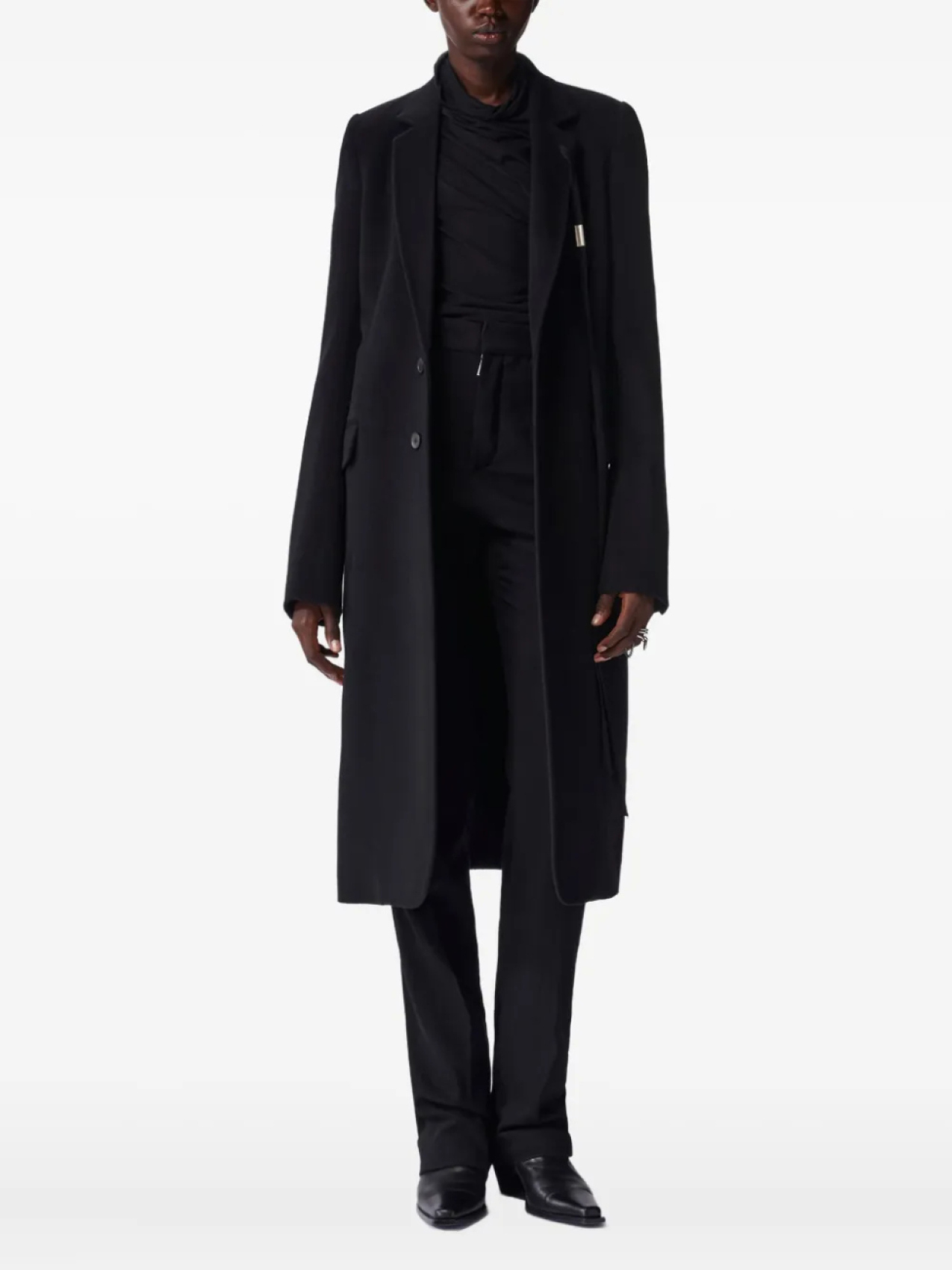 

Однобортное пальто Ann Demeulemeester, черный