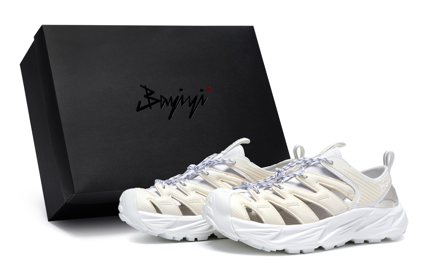 

Серия Hopara 811 Производство Плюшевые Молочные Бусины Специальная Коробка для Обуви Обувь для Речного Трекинга Унисекс Желтый Белый HOKA ONE ONE