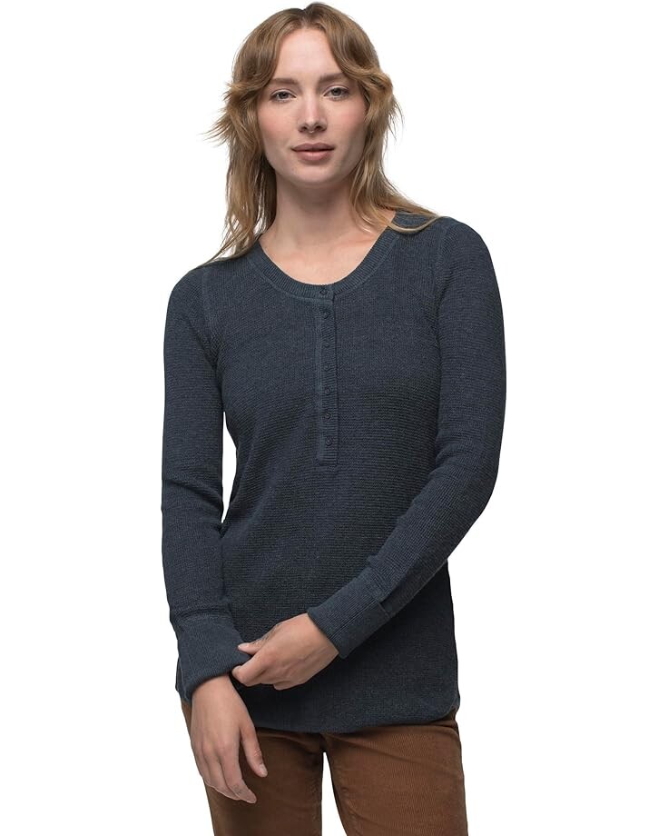 

Свитер Prana Milani Henley, цвет Dark Sky