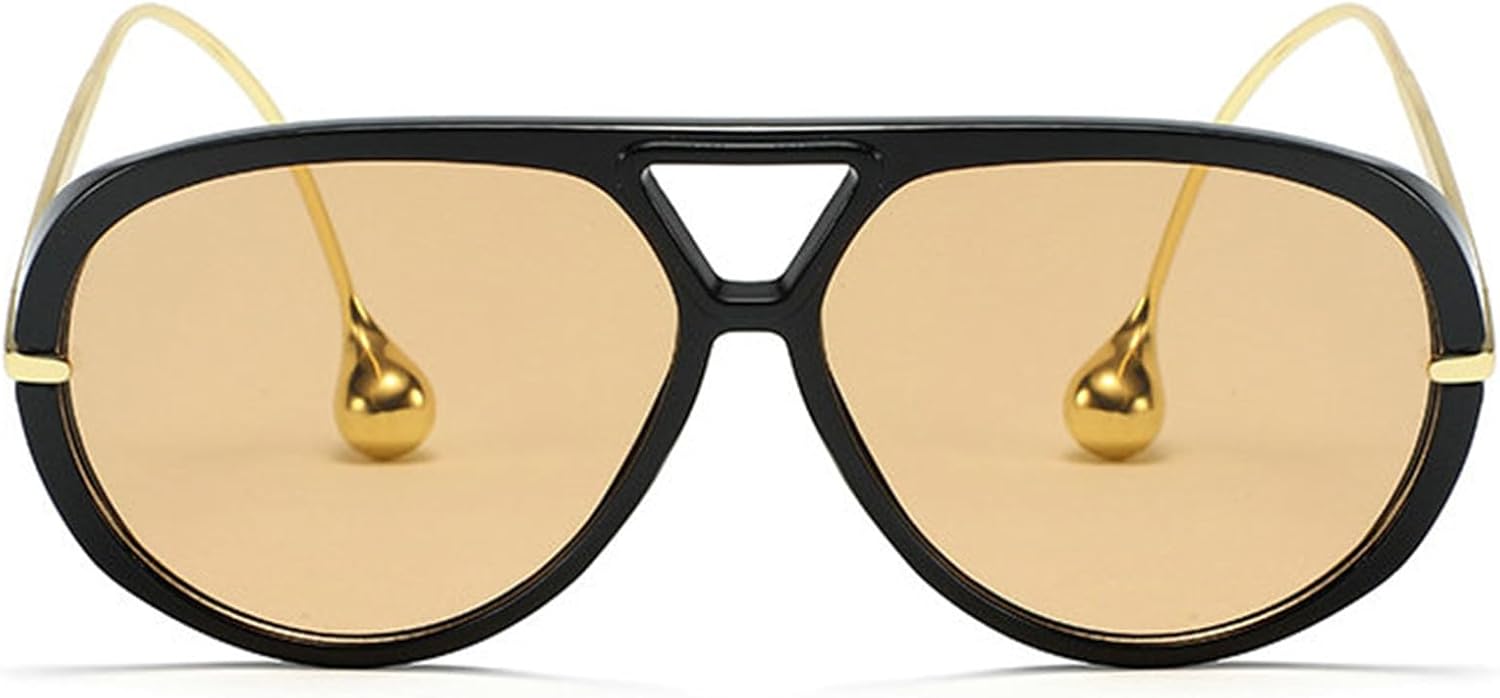 

Большие солнцезащитные очки-пилот от Helena для женщин и мужчин, в стиле 70-х, модные, с высокой степенью защиты, дизайнерские, ретро, ​​с защитой от УФ-излучения UV400, C3