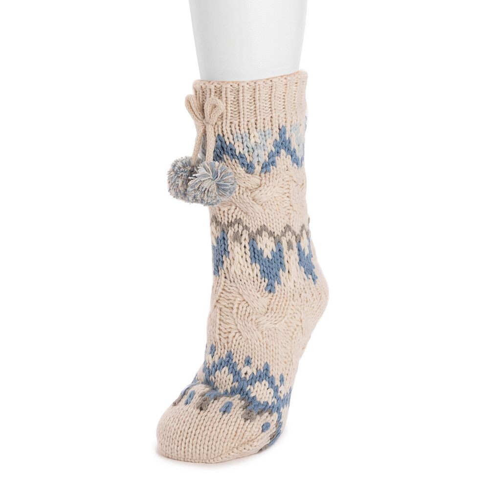 

Женские носки косой вязки MUK LUKS, цвет Oatmeal