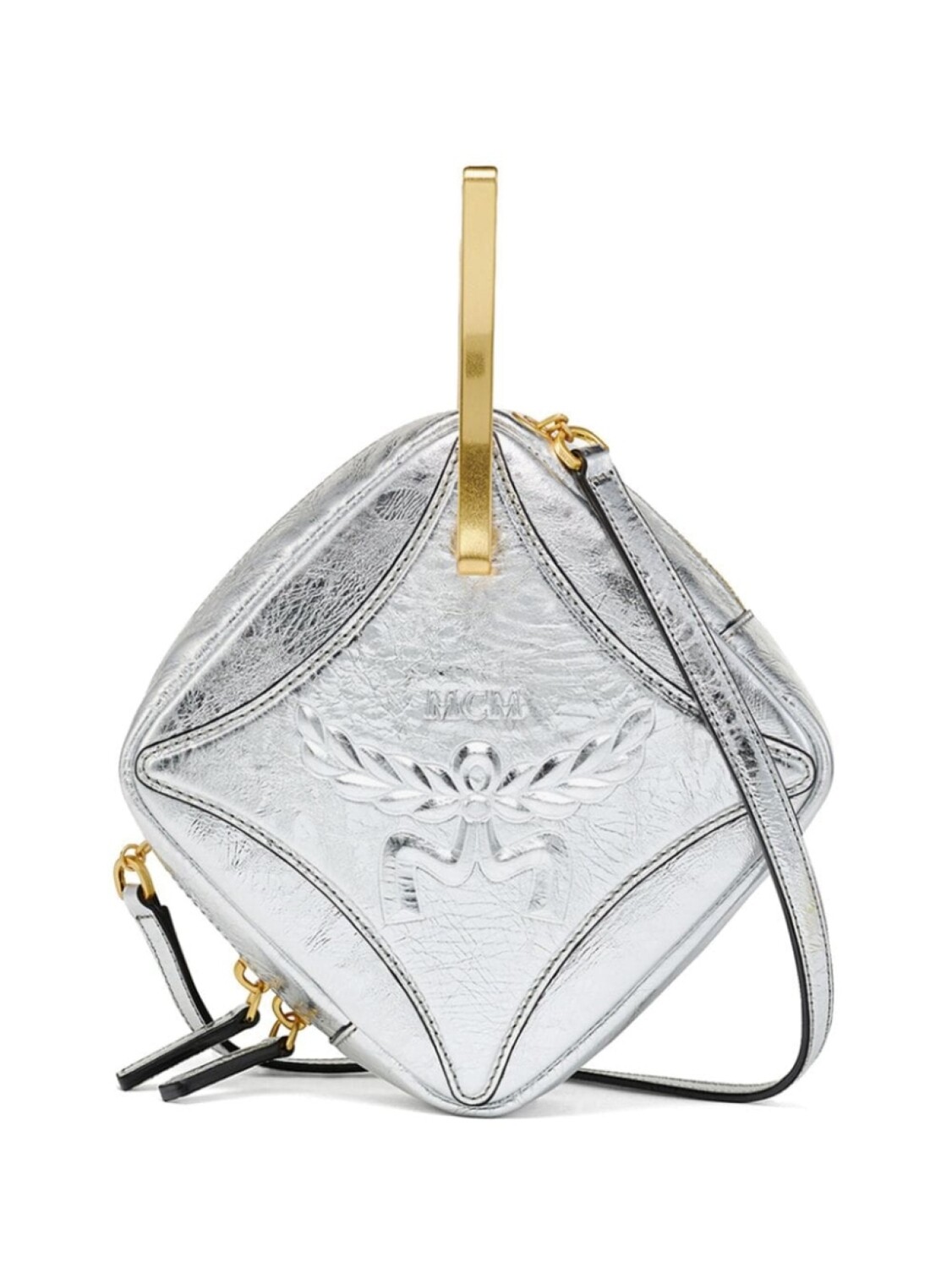 

Мини-сумка через плечо Diamond MCM, серебряный, Серебристый, Мини-сумка через плечо Diamond MCM, серебряный