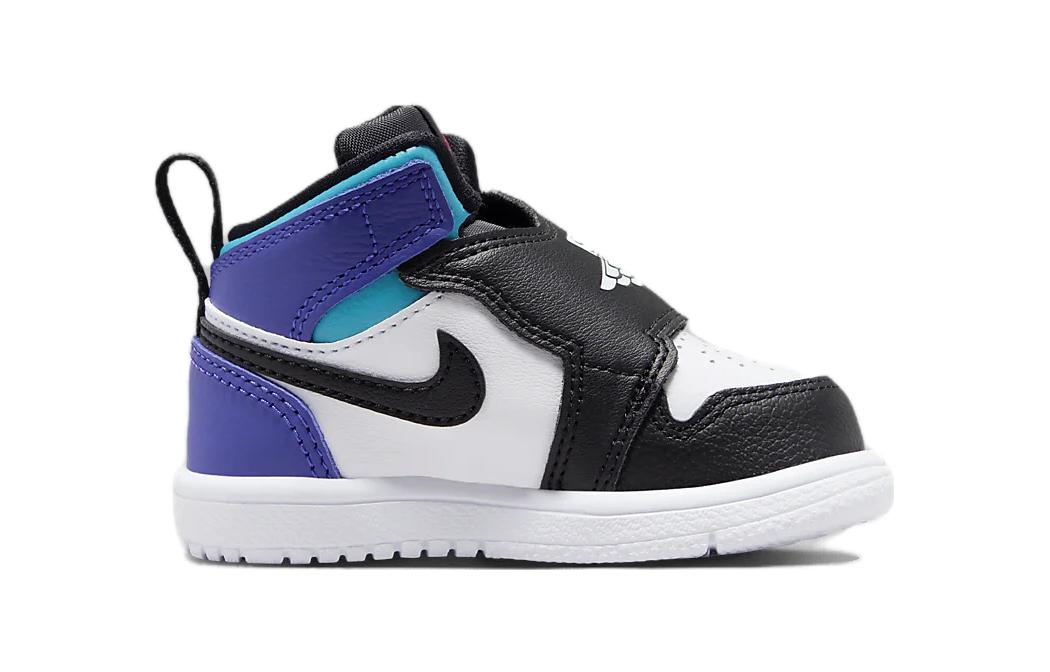 Детские кроссовки Jordan Air 1 Sky с амортизацией, износостойкие, высокие, черно-белые — фото 2