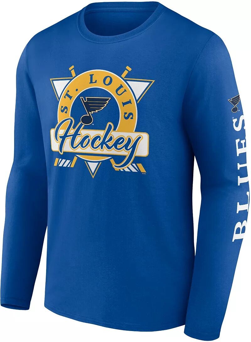 

Синяя рубашка с длинными рукавами NHL St. Louis Blues с графическим рисунком
