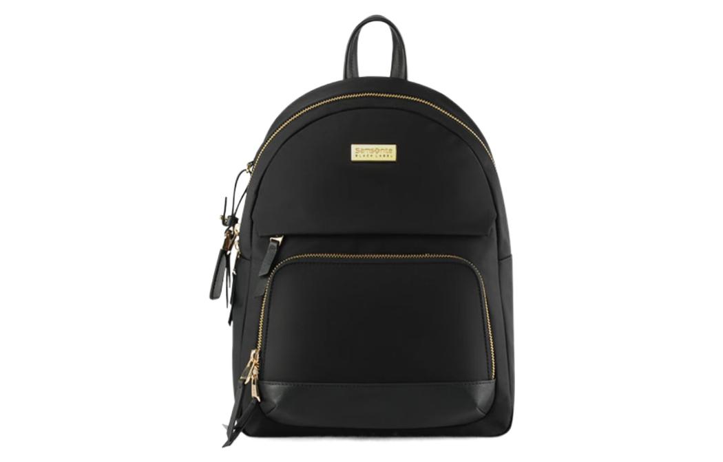 

Samsonite Женский черный рюкзак для ноутбука малого размера из ткани и кожи с аппликацией