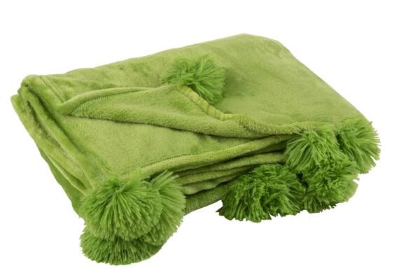 

Одеяло J-LINE PomPom, 130x170x130 см, зеленый