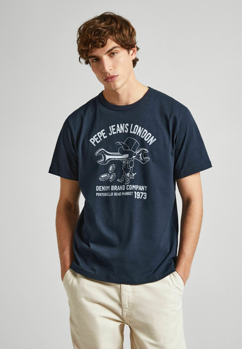 

Футболка с принтом CEDRIC Pepe Jeans, цвет dulwich blue