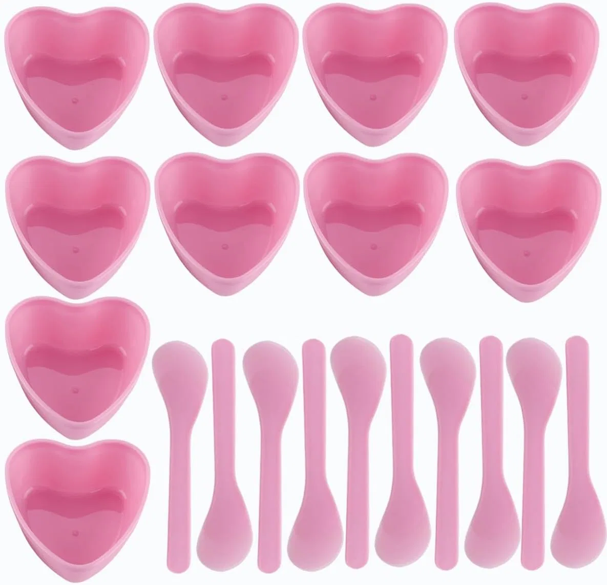 Набор для смешивания масок Heart Shape 10 шт PLINNILUY розовый