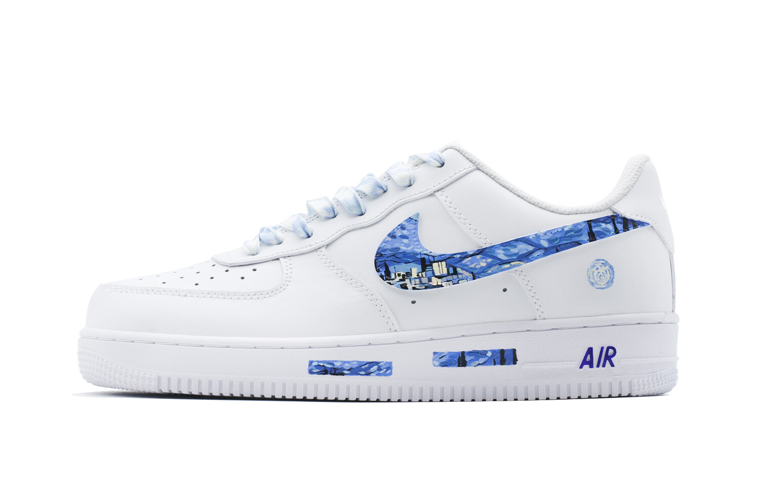 

Кроссовки Nike Air Force 1 Skateboard Shoes Women's Low-Top White Blue, Синий, Кроссовки Nike Air Force 1 Skateboard Shoes Women's Low-Top White Blue