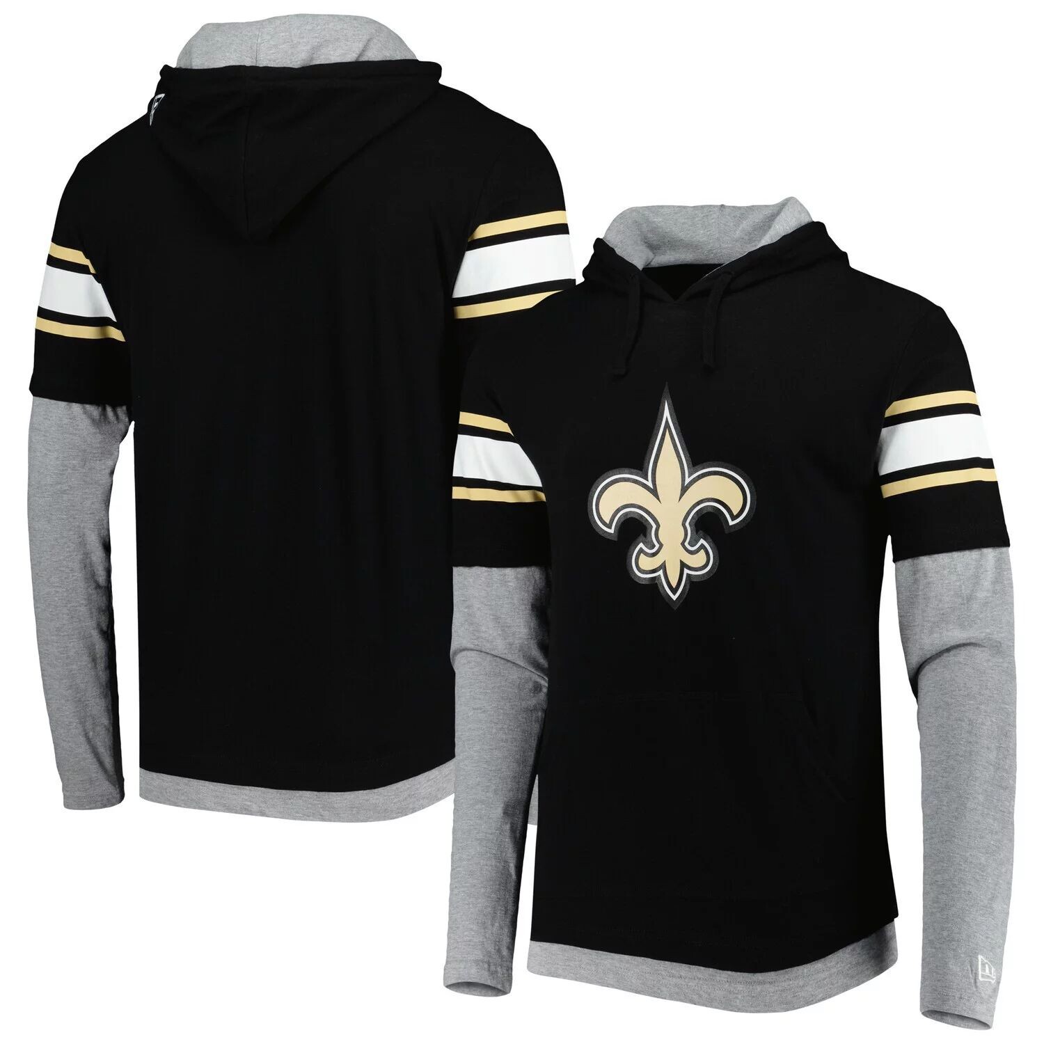 

Мужская черная футболка с капюшоном New Orleans Saints с длинным рукавом New Era, Черный, Мужская черная футболка с капюшоном New Orleans Saints с длинным рукавом New Era