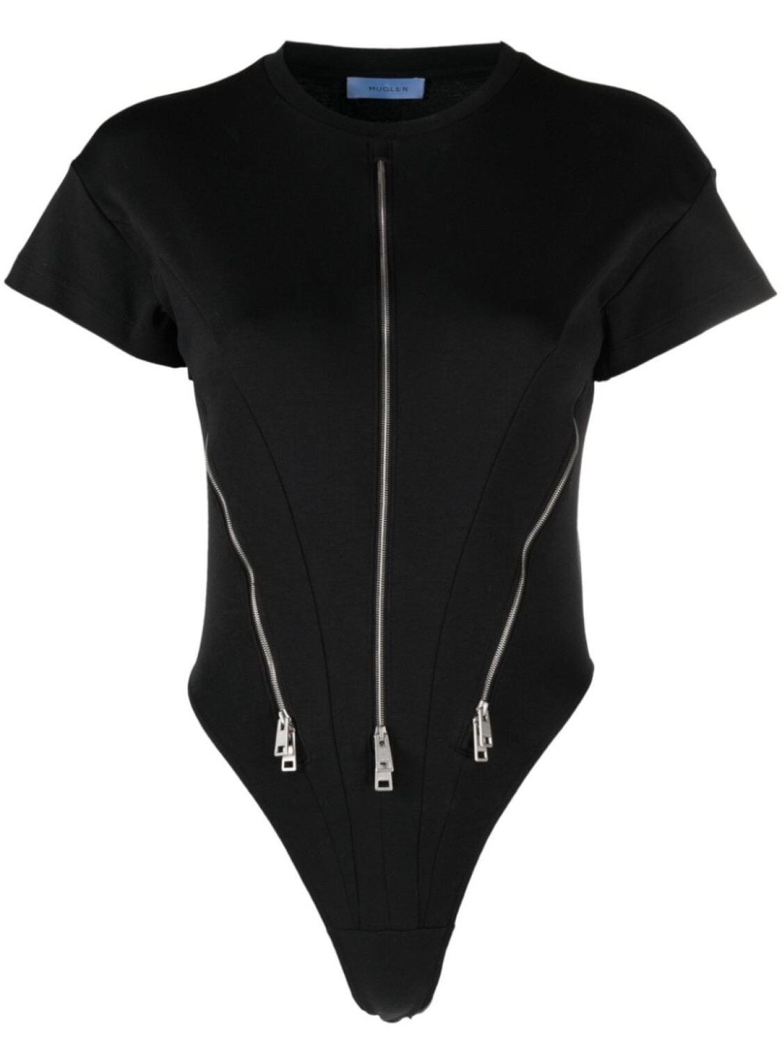 

Mugler купальник с молнией, черный