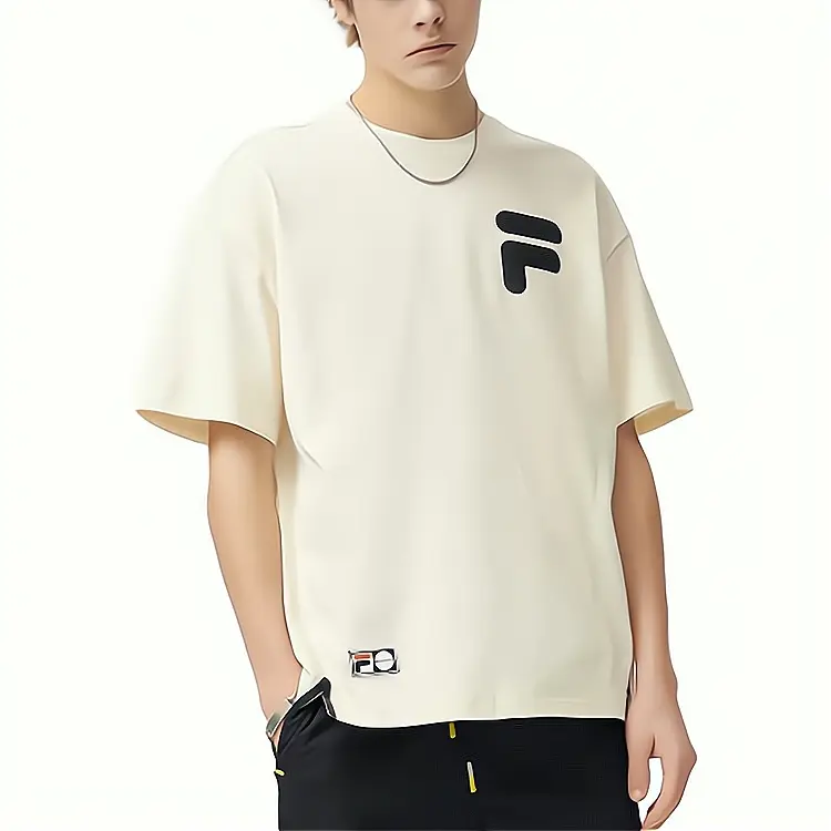 

Футболка унисекс цвета слоновой кости Fila Fusion, слоновая кость