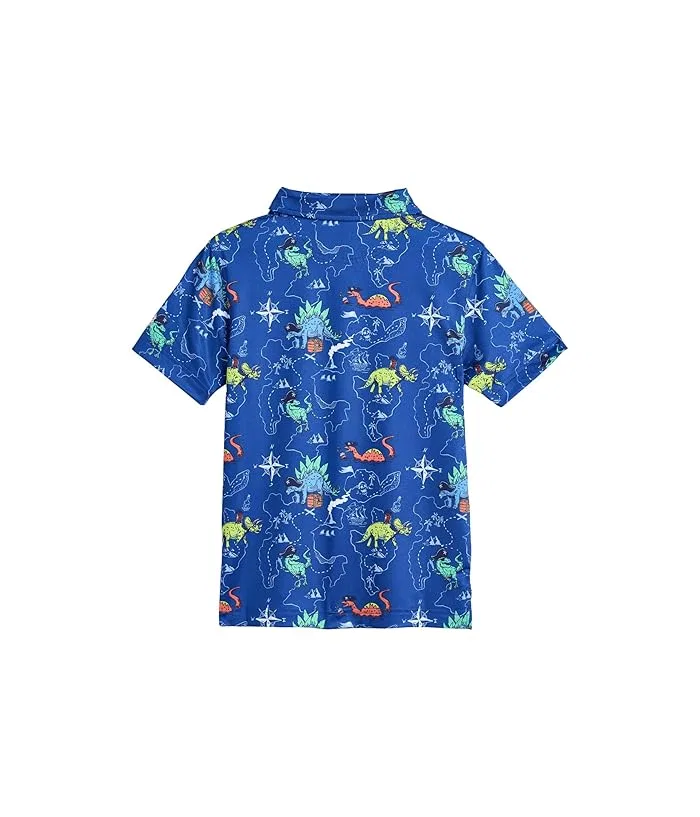Поло Chubbies Kids Rex Marks The Spot Performance Polo, Bright Blue/Pattern Base — фото 2