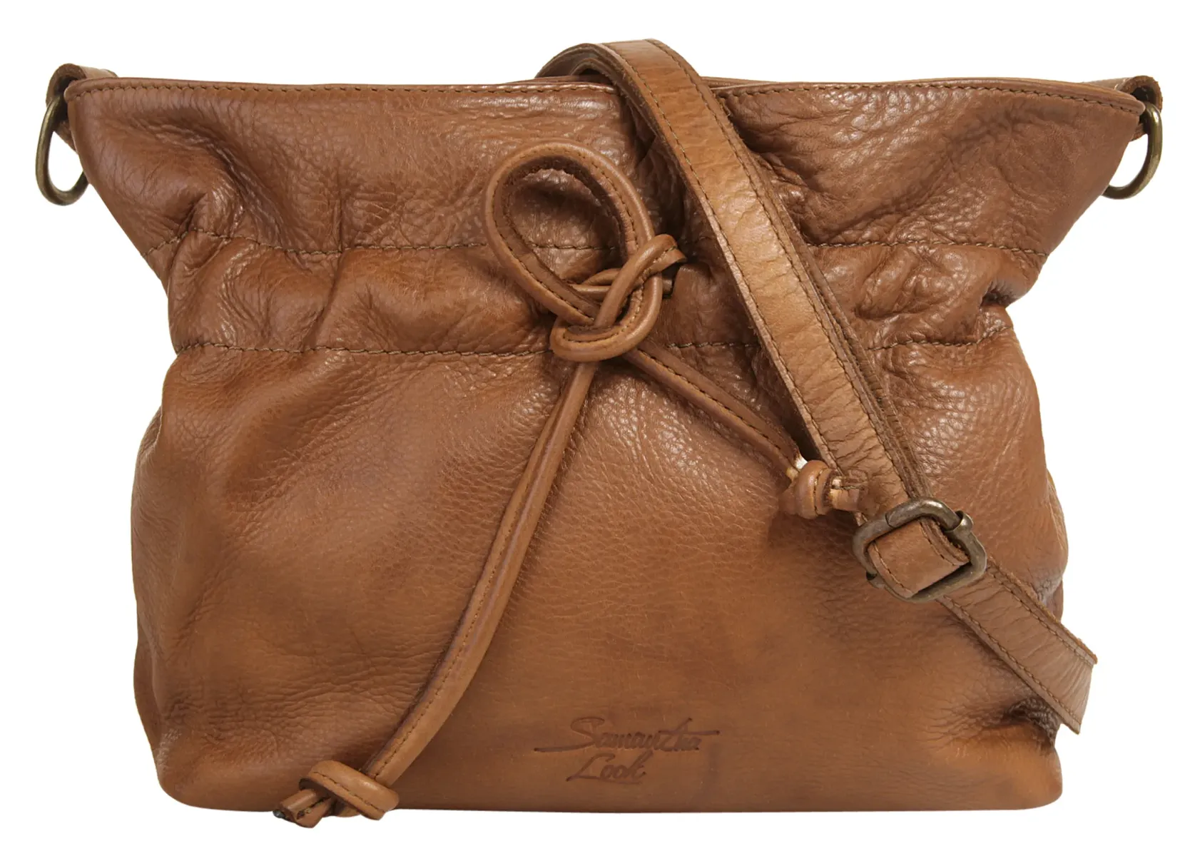 

Сумка через плечо Samantha Look, натуральная кожа, цвет Cognac