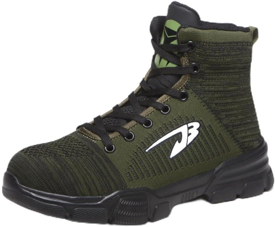 

Стальные ботинки KYOESCAI для мужчин, легкие, комфортные, дышащие кроссовки для строительства и промышленной безопасности, зеленый