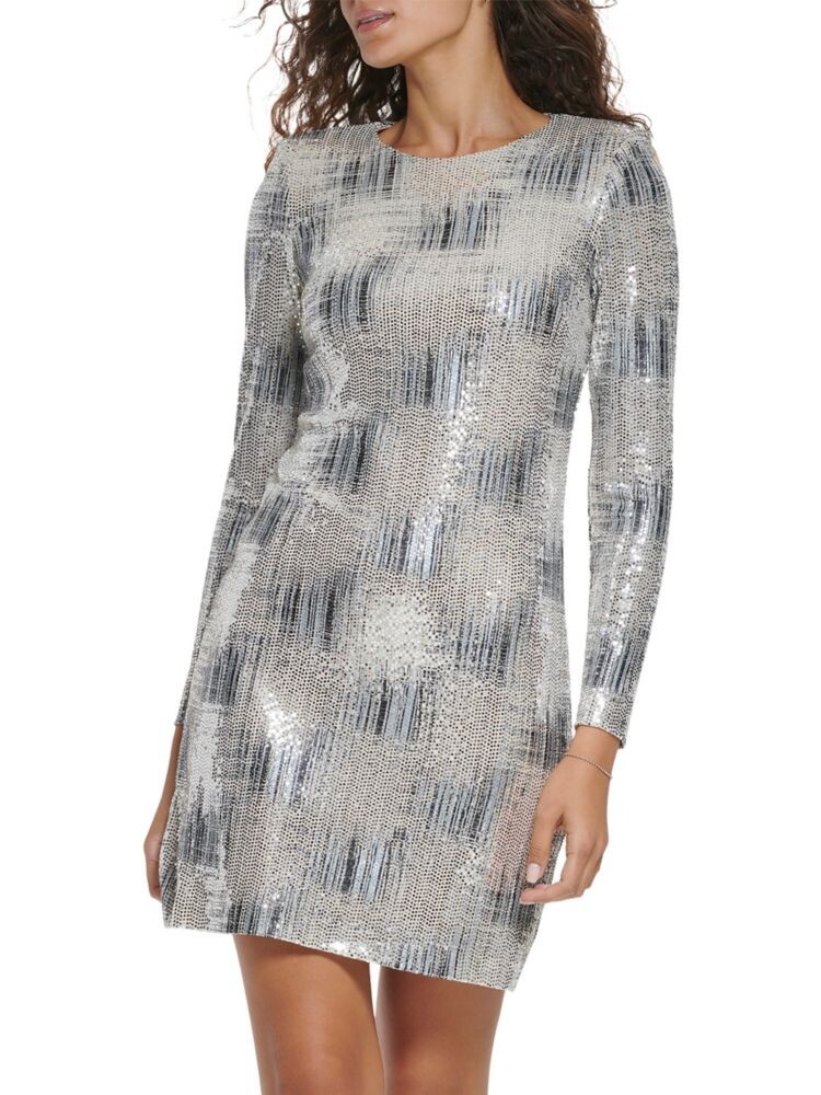 

Мини-платье-футляр с пайетками Vince Camuto, цвет Grey Multicolor