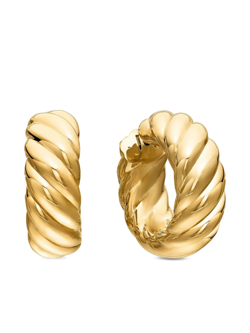 

Серьги-кольца Sculpted Cable из желтого золота (25 мм) David Yurman, золотой