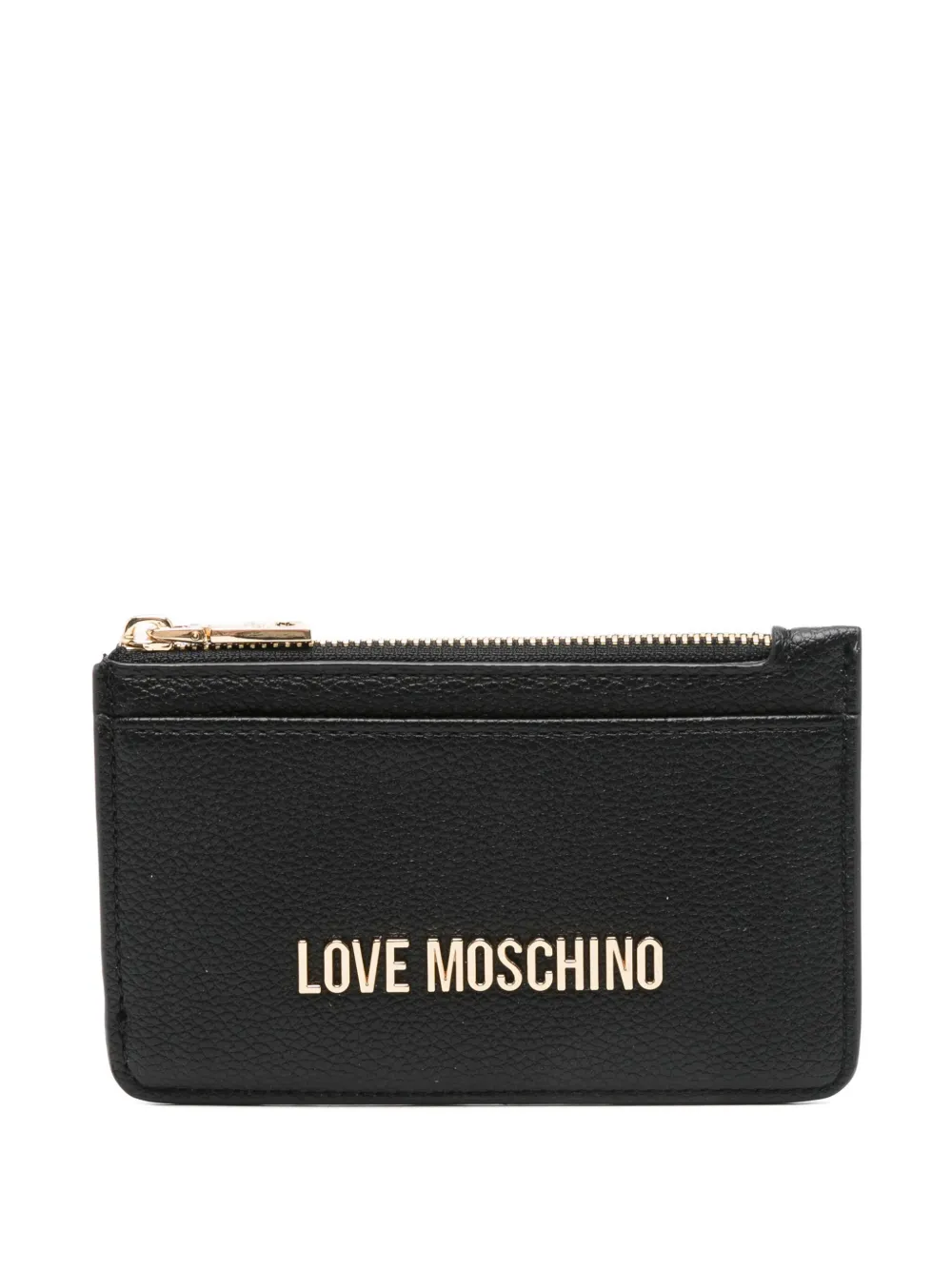 

Визитница с логотипом на молнии Love Moschino, черный