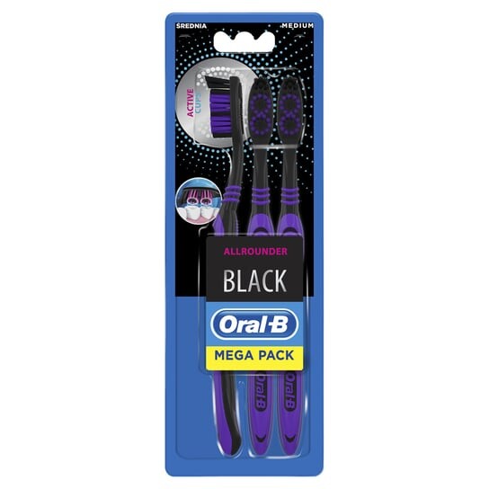 

Ручная зубная щетка Oral-B Allrounder Black, 3 шт.